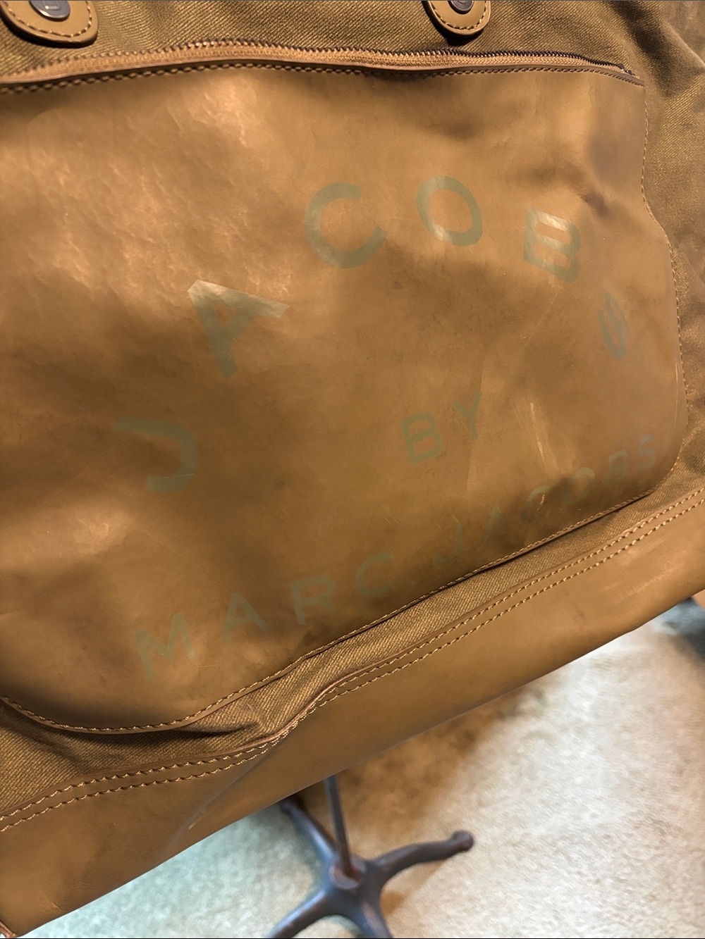 Marc Jacobs Olive Canvas & Leather Trim Weekend Tote - Picture 3 of 11